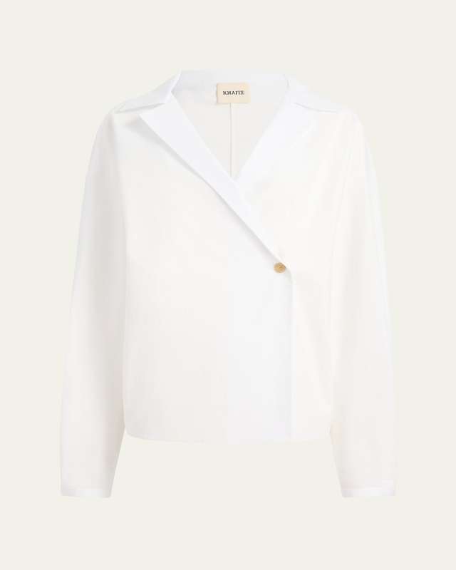 Ashton Double-Breasted Cotton Top